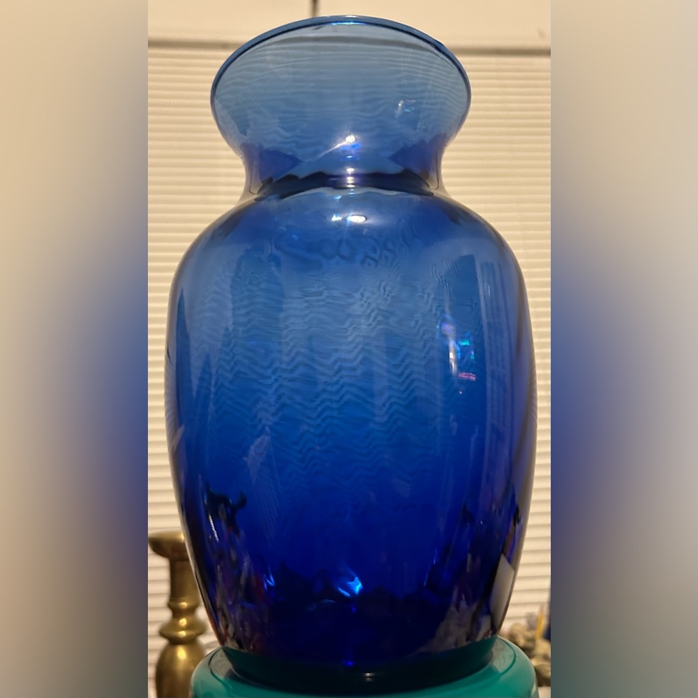 8” cobalt blue vase
